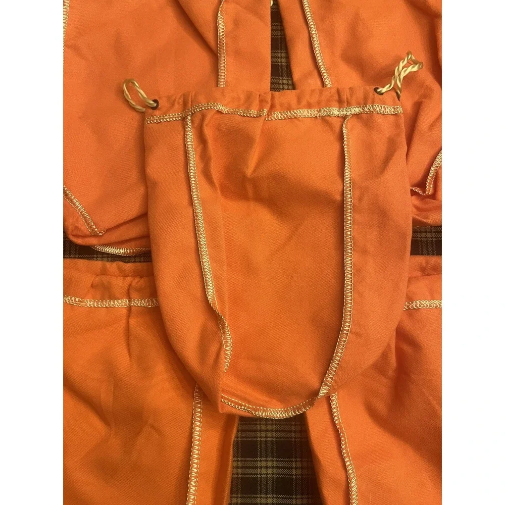 Crown Royal Orange Drawstring Bags Lot Of‎ 5 Cloth Pouch Sack Set Liquor Whiskey